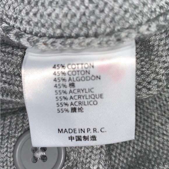 Brandy Melville “Shannon” Gray Button Down V-Neck Cardigan Sweater. - Picture 7 of 7